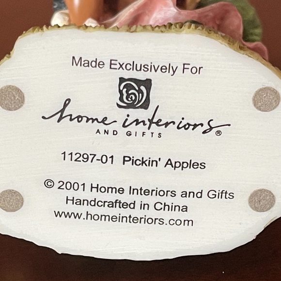 Pickin' Apples Girl and Boy Figurines, #11297-01 - Picture 4 of 13